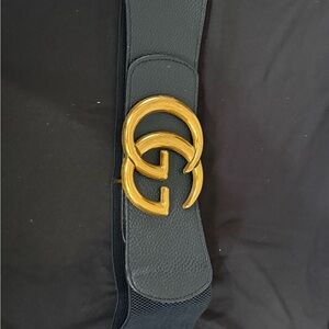 Black Belt with Gold Buckle